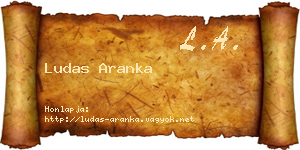 Ludas Aranka névjegykártya